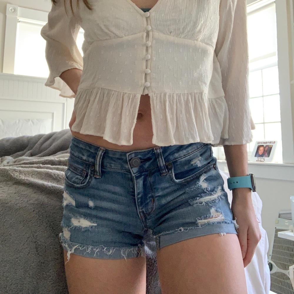 American Eagle Super Low Shortie Shorts - Size 2